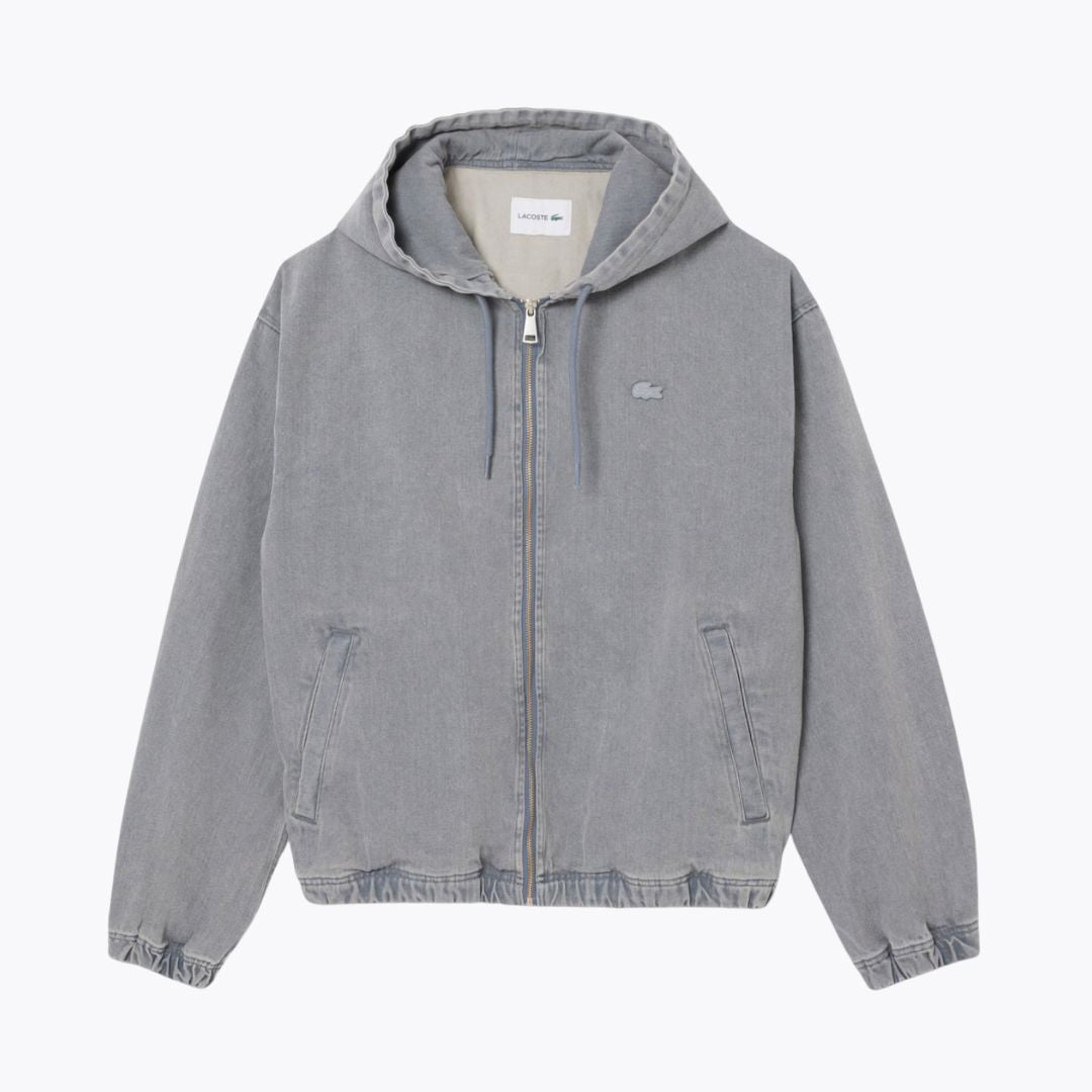 LC Washed Effect Denim Hooded Jacket